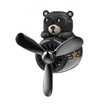 Car Aromatherapy Cute Creative Little Black Bear Pilot Car Air Outlet Perfume