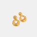 18K Gold-Plated Cutout Earrings for Women Elegant Lightweight Design