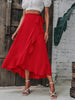 Women's Tied Ruffled Midi Skirt For Casual And Elegant Wear