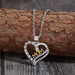 Alloy Heart Pendant Necklace with Inlaid Zircon – Elegant Gift Piece