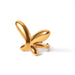 Elegant 18K Gold-Plated Stainless Steel Butterfly Ring For Everyday Fashion