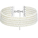 Multilayer Elegant White Pearl Collar Choker Necklace Women's Jewelry