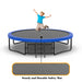 12FT Outdoor Recreational Kids Trampoline with Safety Net and Ladder