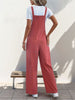 European & American Women’s Casual Long Overalls in Solid Color for Relaxed Style