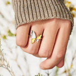 925 Sterling Silver Butterfly Motif Open Ring for Women’s Jewelry Style