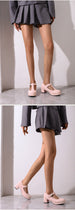Waterproof Platform Thick Heel T-Strap Candy Colored Women’s Shoes