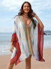 Women’s Hollow Spliced Beach Skirt Hoodie for Summer Bikini Cover-Up