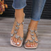 Rhinestone Butterfly Accent Flat Sandals for Women’s Summer Fashion