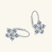 1.2 Carat Moissanite Flower Huggie Earrings in 925 Sterling Silver