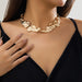 Liquid Wrinkled Irregular Collar Choker Metal Lava Necklace Women's Jewelry