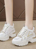 Women’s Mesh Lace-Up Platform Sneakers – Elevated Casual Comfort