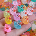 Resin Luminous Cartoon Duck Ornament Keychain and DIY Car Decoration