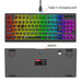 Wireless RGB Backlit 87-Key Keyboard 2.4G Film Keyboard for Gaming Use