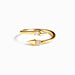 925 Sterling Silver Inlaid Zircon Bypass Ring for Women – Adjustable Open Design