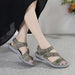 Women’s Printed Velcro Sports Sandals in Plus Sizes for Summer Wear