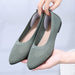 Women's Pointed Flat Bottom Shoes Breathable Hollowed Out Cloth Shoes