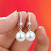 Water Droplet Shaped Simulated Freshwater Pearl Earrings Women's Jewelry