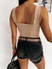 Women's Square Neck Wide Strap Tank Top for Comfortable Everyday Wear