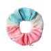 Trendy Tie-Dye Velvet Zipper Large Intestine Hair Loop for Stylish Look