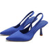 Women's Pointed Toe Kitten Heel Slingback Pumps for Elegant Styling