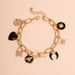 Women's Trendy Heart-Shaped Small Lock Bee Disc Bracelet Women's Jewelry