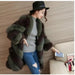 Faux Fur Coat Hooded Long Sleeve Zipper Fake Rabbit Fur Outwear Shealing Jacket