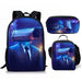 3PC-SET Toilet Man Backpack Primary Secondary School Teenage Peripheral Schoolbags