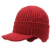 Hats Men's Autumn and Winter Woolen Hats Plush Thickened Knit Hats for Cold Weather