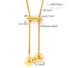 18K Gold-Plated Titanium Steel Hollow Bead Necklace for Women