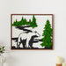 Bear Metal Wall Art – Moss-Textured Home Decor