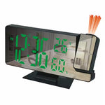 LED Projection Alarm Clock with Time, Temperature Display and Snooze Function