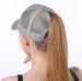 Ponytail Mesh Cap – Snapback Baseball Hat for Women and Men