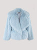 Short Loose Casual Hairy Soft Thick Warm Pink Faux Fur Coat Jacket