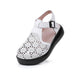 Women’s Genuine Leather Wedge Sandals – Thick Sole Hollow Design