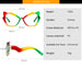 Personalized Colorful Cat-Eye Butterfly Flat Mirror Glasses