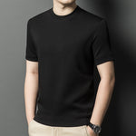 Men’s Knitted Short-Sleeve Round Neck Sweater T-Shirt