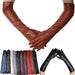 Multicolor Women's Leather Hand Gloves Long Sheepskin Warm Winter Hand Gloves