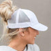 Ponytail Mesh Cap – Snapback Baseball Hat for Women and Men
