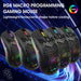 Hollow Hole RGB Gaming Mouse with Luminous LED Light for Office & PC Use