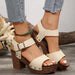 Peep Toe Block Heel Sandals For Women With Trendy Chic Design