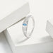925 Sterling Silver Inlaid Zircon Ring – Elegant Adjustable Design