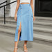 European Semi-Elastic Denim Workwear Style Casual Skirt for Women