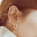 925 Sterling Silver Moissanite C Hoop Earrings for Women Jewelry