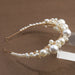 Retro Bridal Headpiece with Simple Pearl Band for Weddings