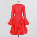 Elegant Ruffled Mid-Length Trumpet Sleeve Dress for Women