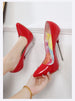 Lacquer Leather Pointed Metal Heel High Heels For Women