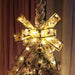LED Ribbon String Lights - Decorative Christmas Tree Bow with Copper Wire