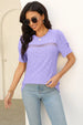 Patchwork Round Neck Pullover T-Shirt With Simple And Modern Aesthetic