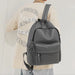 PU Leather Zip Backpack for Daily Carry and Stylish Organization