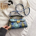 Women's PU Leather Snakeskin Print Stylish Crossbody Bag